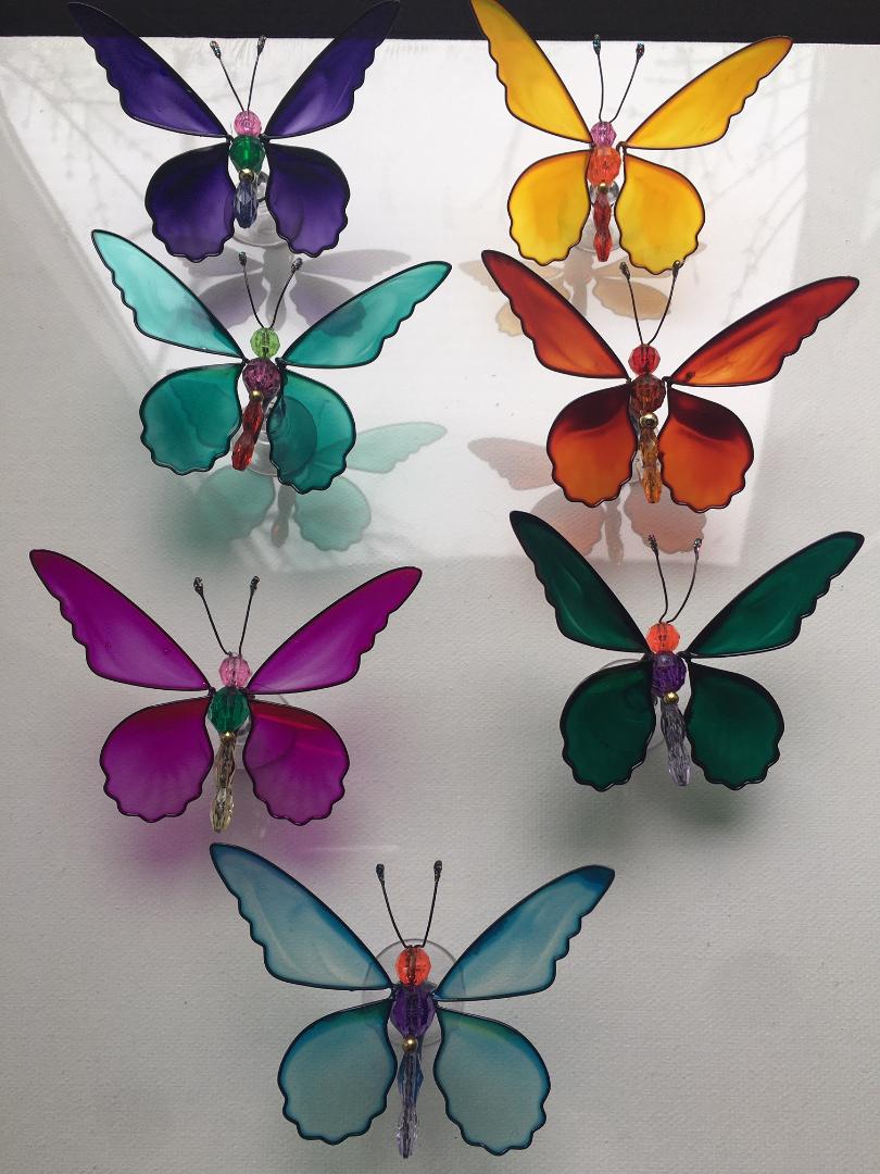 MARDI GRAS BUTTERFLY  WINDOW SUCKERS